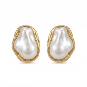 Baroque Pearl Stud Earrings