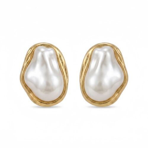 Baroque Pearl Stud Earrings