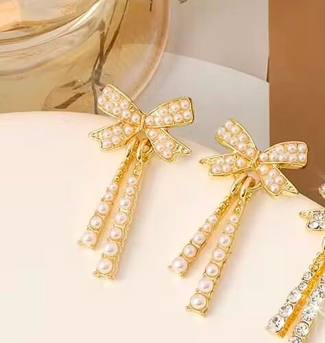 Korean bow earring