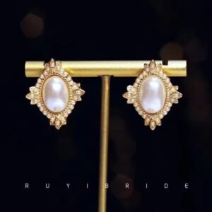 Royal Pearl Halo Earrings